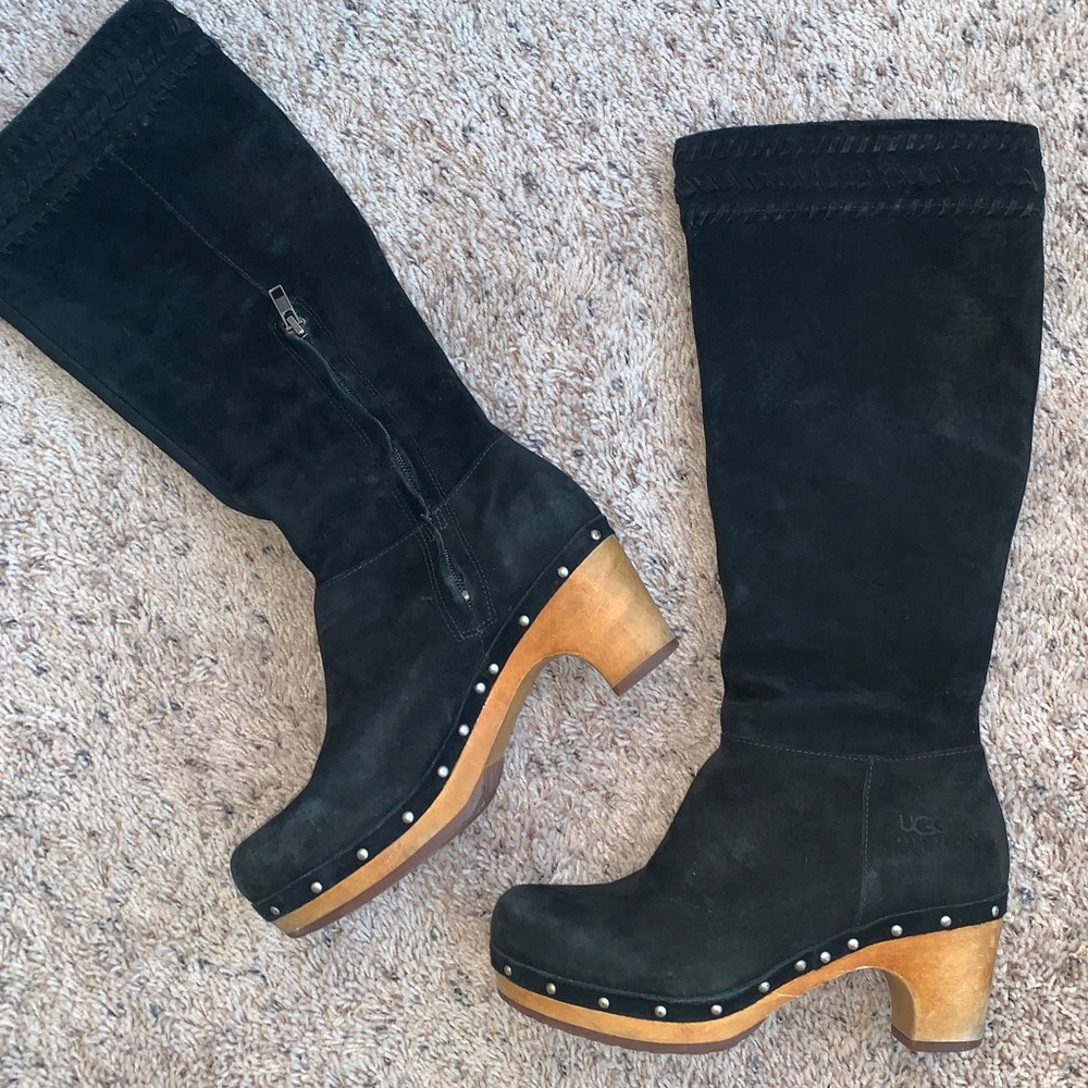 UGG Heeled Black Boots